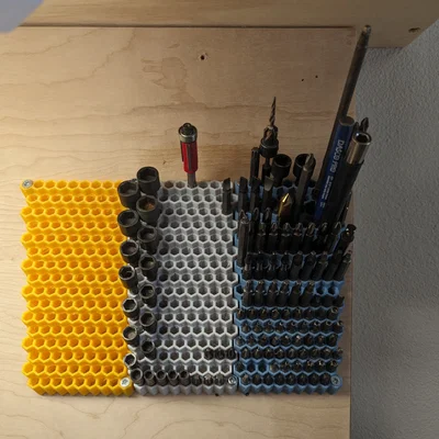 Giá đỡ bit vít hình tổ ong cho bề mặt thẳng đứng