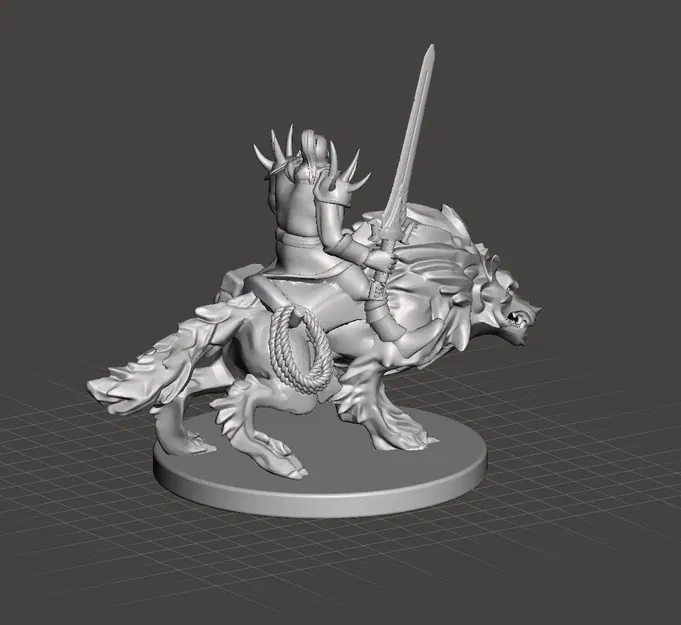 Nhân vật Orc cưỡi sói trong trò chơi tabletop - Image 2