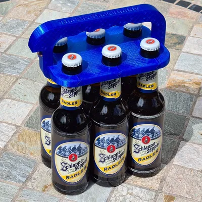 Giá đỡ chai bia 6 bình với mở nắp và tay cầm tùy chỉnh