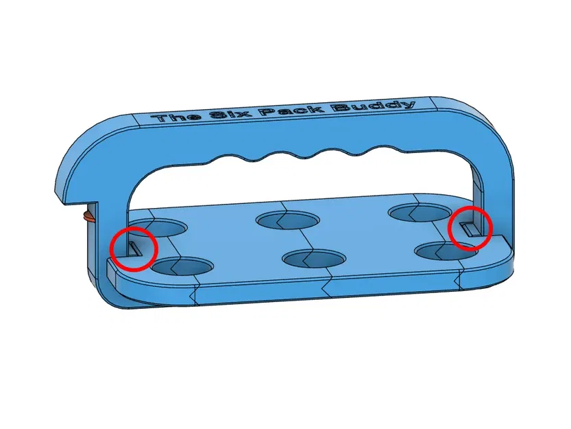 Giá đỡ chai bia 6 bình với mở nắp và tay cầm tùy chỉnh - Image 6