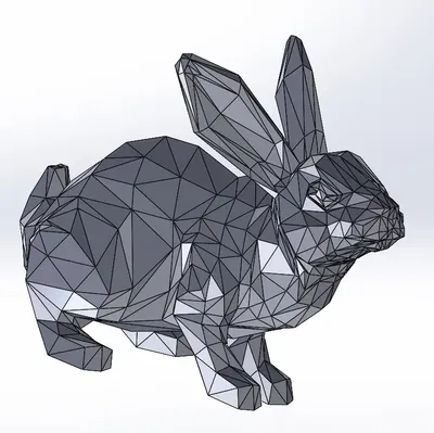 Thỏ Low Poly - Trang trí dễ thương