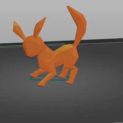 Mô hình Umbreon phong cách low poly từ Blender
