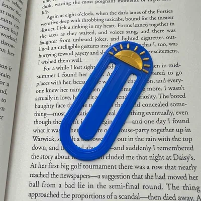 Dấu trang hình mặt trời với thiết kế in đa màu sắc