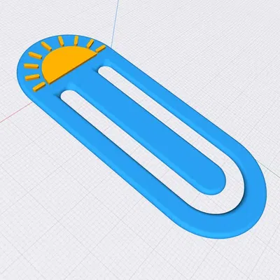 Dấu trang hình mặt trời với thiết kế in đa màu sắc