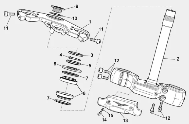 Nut chặn bi đầu lái M32 cho Guzzi Stelvio V8 - Image 2