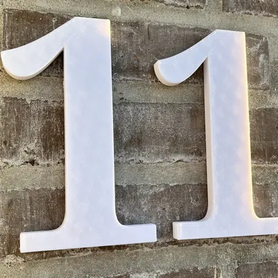 Bộ số nhà 0-9 và chữ cái ABCD cao 170mm kiểu Serif