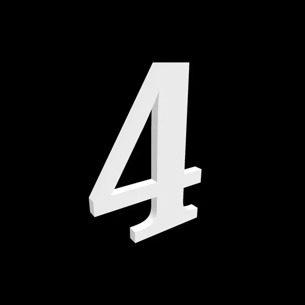 Bộ số nhà 0-9 và chữ cái ABCD cao 170mm kiểu Serif - Image 12