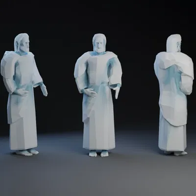 Chúa Jesus phong cách Low Poly độc đáo