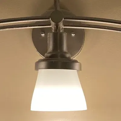 Đèn chụp với rãnh cho vít gắn trong thiết bị chiếu sáng