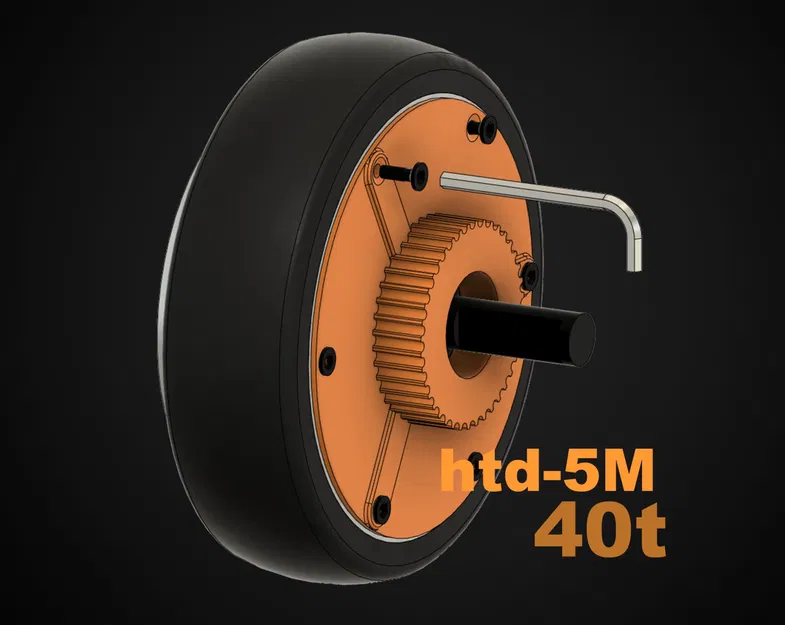 Động cơ hub hoverboard 6,5″ với pulley HTD5M 40t - Image 1