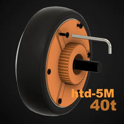 Động cơ hub hoverboard 6,5″ với pulley HTD5M 40t