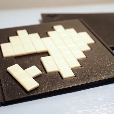 Câu đố trái tim Tetris trong hộp quà