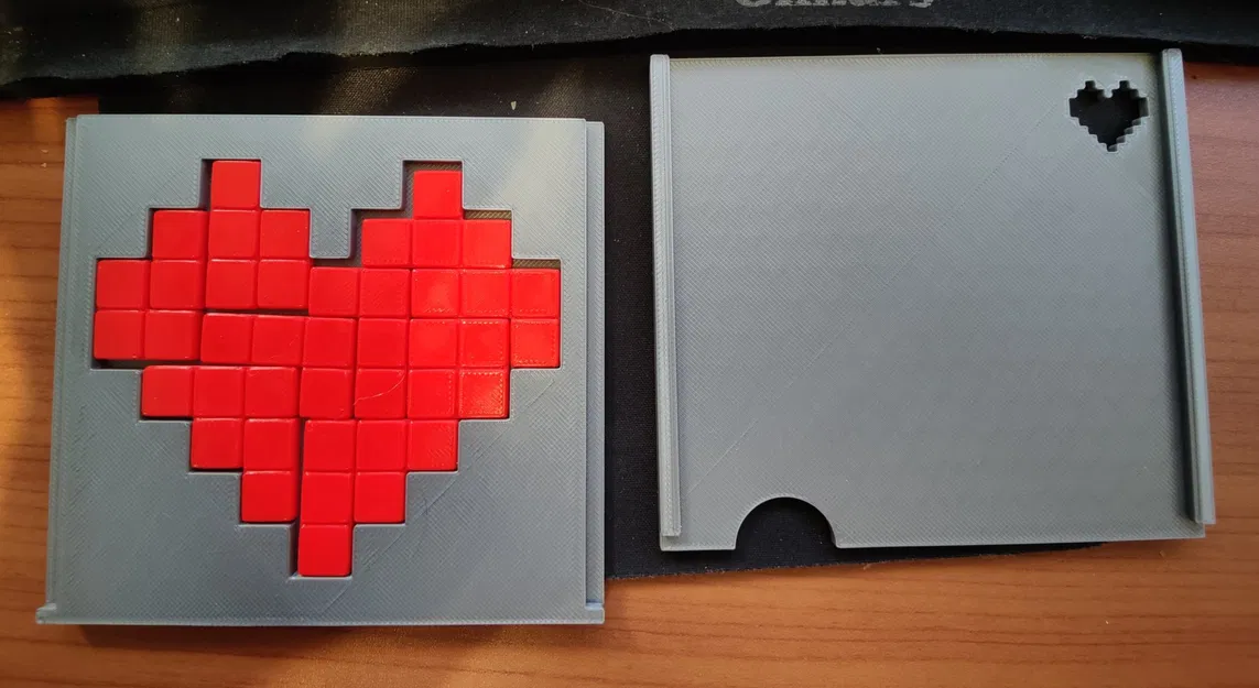 Hộp đựng trò chơi Tetris hình trái tim cải tiến - Image 1