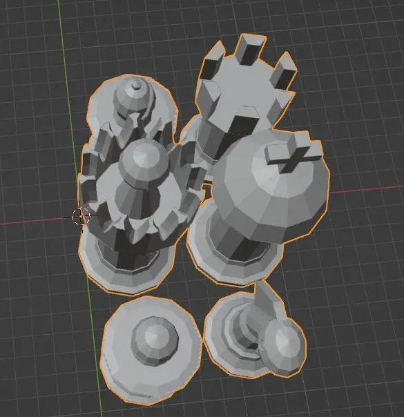 Cờ vua phong cách low poly - Image 1