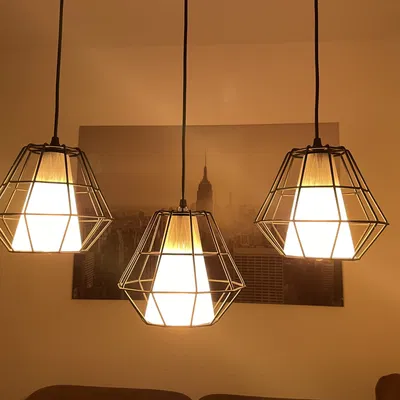 Đèn chùm với chao đèn 10 góc