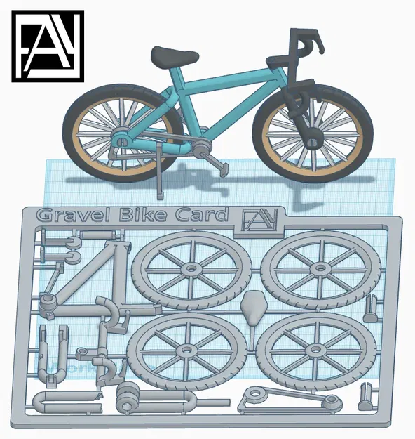 Bộ thẻ mini xe đạp địa hình mô phỏng 3D - Image 3