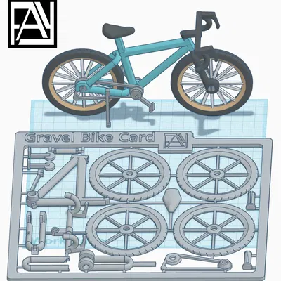 Bộ thẻ mini xe đạp địa hình mô phỏng 3D