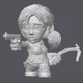 Nhân vật Lara Croft Toon Figurine LowPoly dễ thương - Thumbnail 1