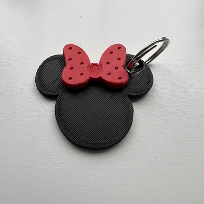 Móc khóa kéo Minnie Mouse đa sắc cho ba lô