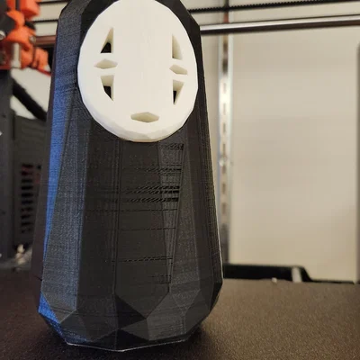Chậu cây low poly không mặt phong cách Spirited Away
