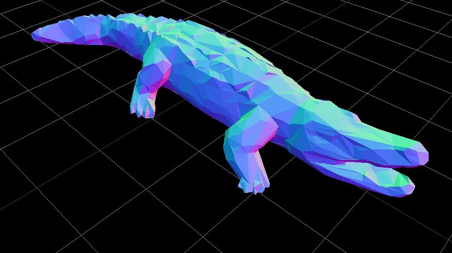 Cá sấu low poly phong cách nghệ thuật 3D - Image 1