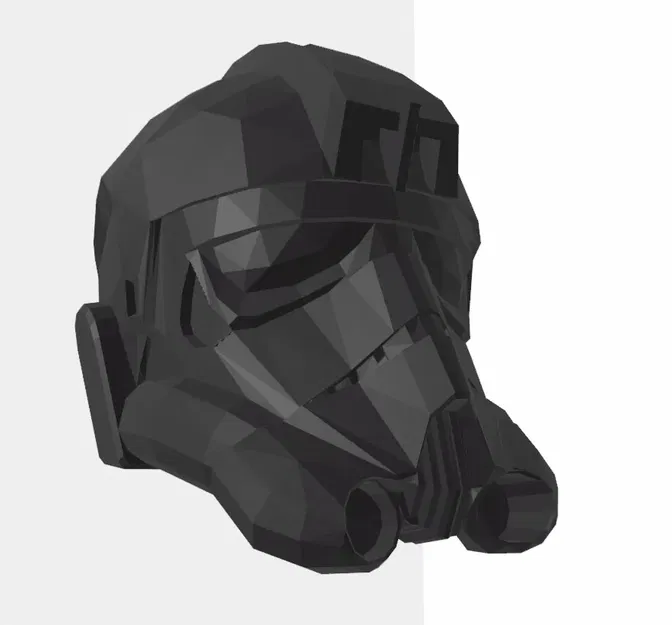 Mũ bảo hiểm phi công Tie Stormtrooper phong cách Low Poly - Image 1