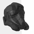 Mũ bảo hiểm phi công Tie Stormtrooper phong cách Low Poly - Thumbnail 1