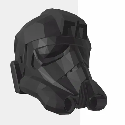 Mũ bảo hiểm phi công Tie Stormtrooper phong cách Low Poly