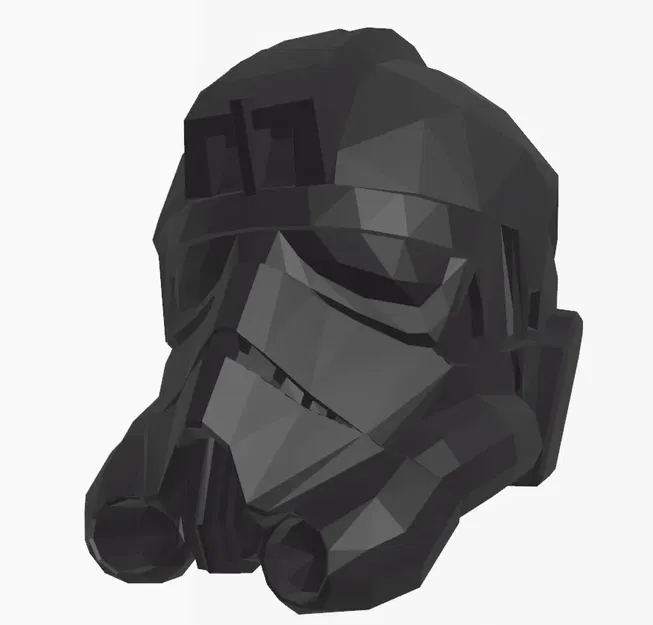 Mũ bảo hiểm phi công Tie Stormtrooper phong cách Low Poly - Image 2