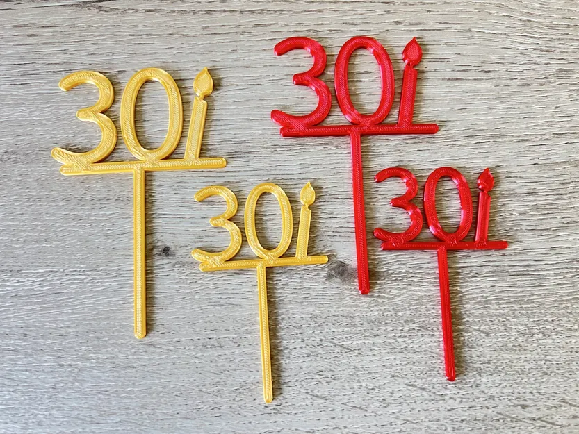 Trang trí bánh sinh nhật 30 tuổi với 2 kích thước khác nhau - Image 1