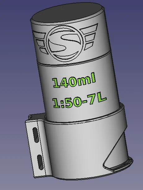 Bình dầu Simson 140ml kèm file FreeCAD - Image 2
