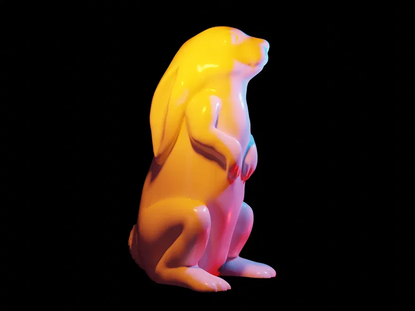 Điêu khắc thỏ nghệ thuật 3D - Image 2