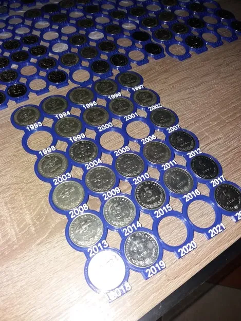 Giá đỡ trưng bày đồng kuna Croatia theo năm - Image 2