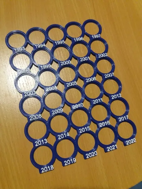 Giá đỡ trưng bày đồng kuna Croatia theo năm - Image 6