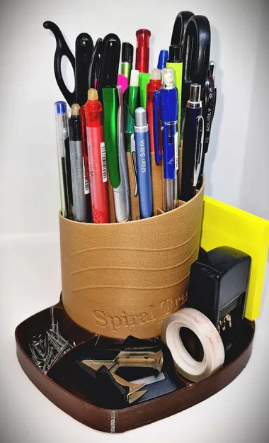 Giá đỡ văn phòng phẩm hình xoắn ốc với đế tách rời - Image 4