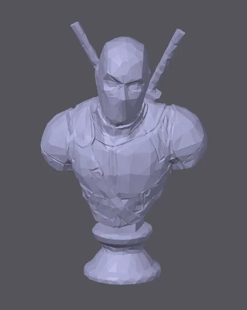 Tượng nhân vật Dead Pool phong cách LowPoly - Image 1