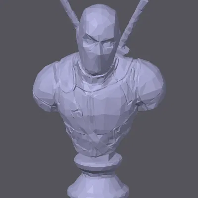 Tượng nhân vật Dead Pool phong cách LowPoly