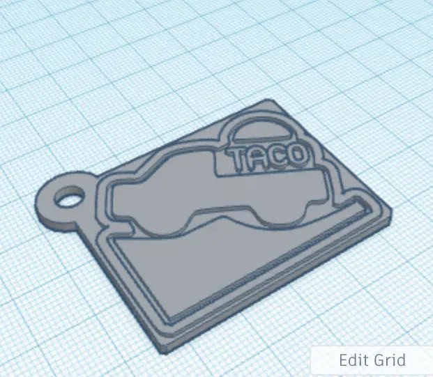 Móc khóa hình logo xe tải taco Toyota Tacoma - Image 3