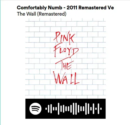 Móc chìa khóa bài hát Comfortably Numb - Phiên bản Remastered 2011 - Image 1