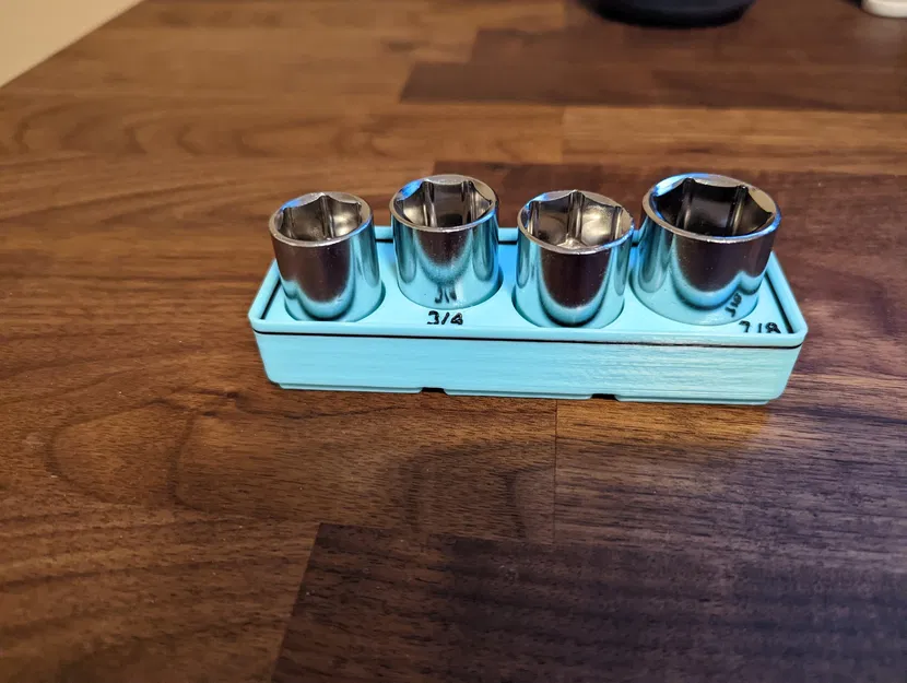 Bộ ổ cắm 1/2" DR cho hệ thống tổ chức Gridfinity - Image 1