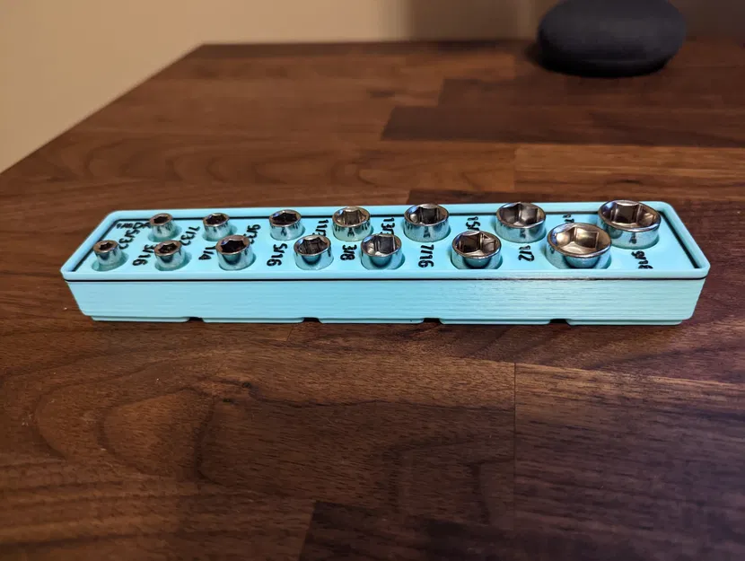 Bộ socket kích thước imperial 1/4" cho hệ thống Gridfinity - Image 1