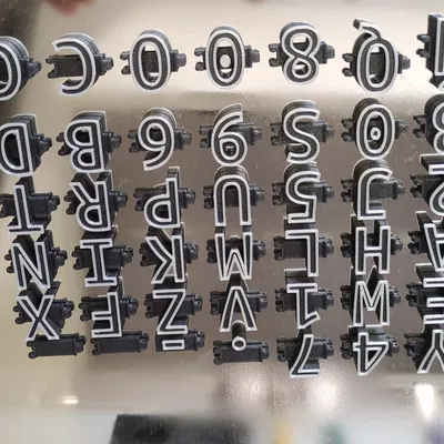 Bảng chữ cái và số hoàn chỉnh có thể điều chỉnh