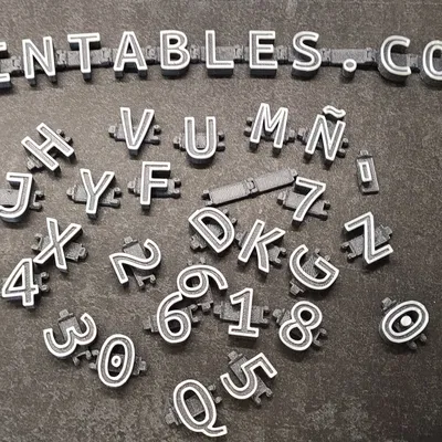 Bảng chữ cái và số hoàn chỉnh có thể điều chỉnh