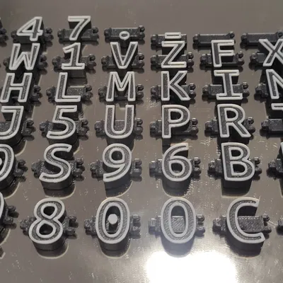 Bảng chữ cái và số hoàn chỉnh có thể điều chỉnh