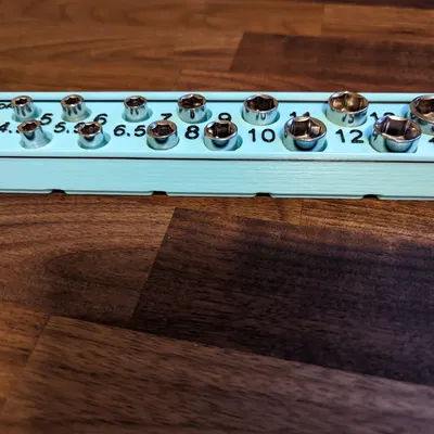 Bộ socket kích thước mét 1/4"DR cho hệ thống Gridfinity