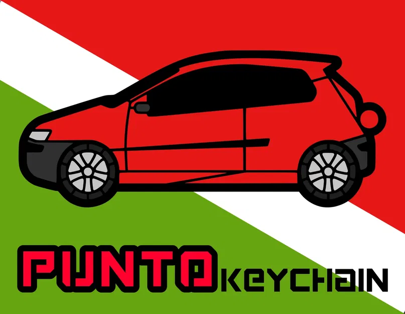 Móc khóa Fiat Punto MK2 thiết kế hình bên hông - Image 1