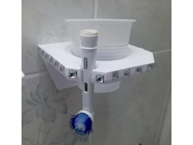 Giá đỡ bàn chải điện Oral-B và cốc treo tường - Image 2