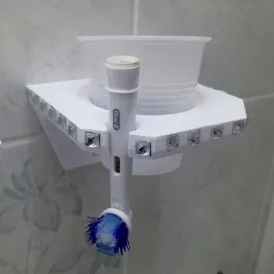 Giá đỡ bàn chải điện Oral-B và cốc treo tường
