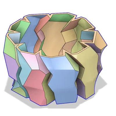 Chậu cây Low Poly chế độ in bình