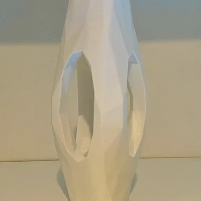 Chậu cây trong suốt phong cách low-poly